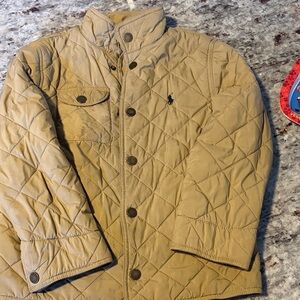 Polo Boys Quilted Jacket - Tan